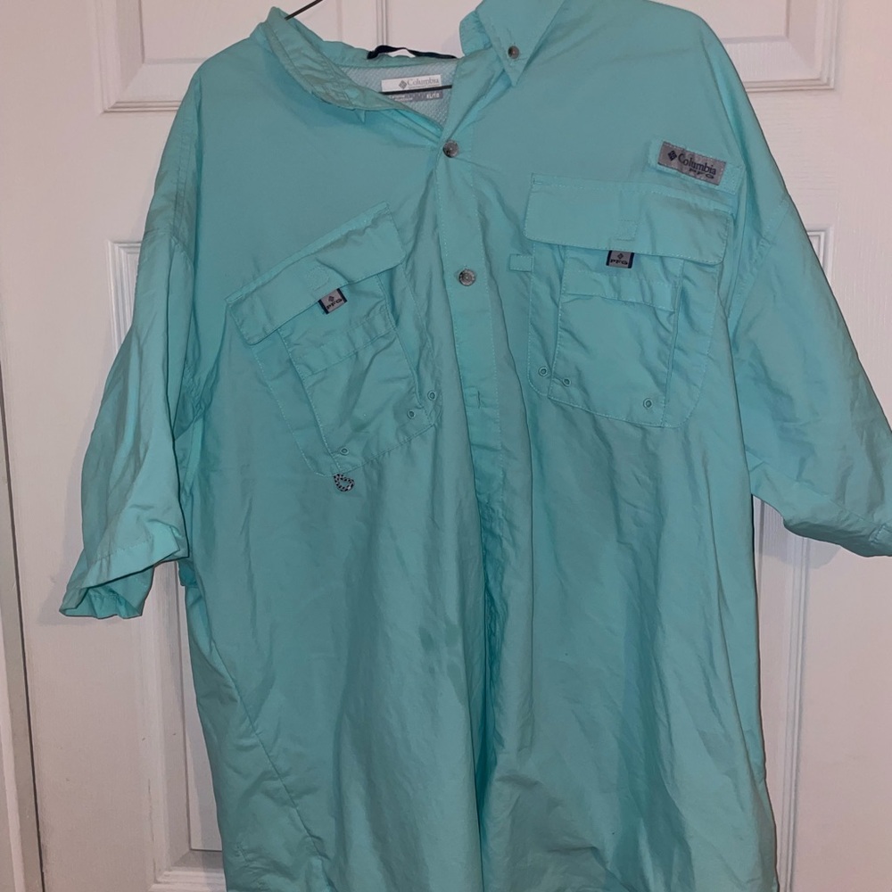 Columbia Blue Lightweight Shirt Jacket Quick-Dry